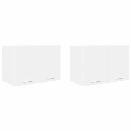 Hängande skåp 2 pcs Vit 60 x 31 x 40 cm Konstruerat trä