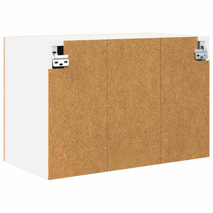 Hängande skåp med dörr 2 pcs Sonoma ek och vit 60 x 31 x 40 cm