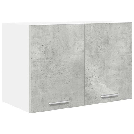Hängande skåp med dörr 2 pcs Betonggrå och vit 60 x 31 x 40 cm