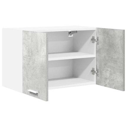 Hängande skåp med dörr 2 pcs Betonggrå och vit 60 x 31 x 40 cm
