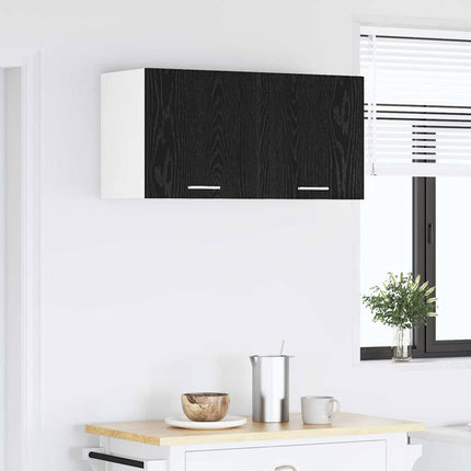 Hängande skåp Svart Ek 80 x 31 x 40 cm Konstruerat trä
