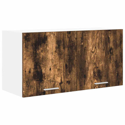 Hängande skåp med dörr Rökt ek 80 x 31 x 40 cm Konstruerat trä
