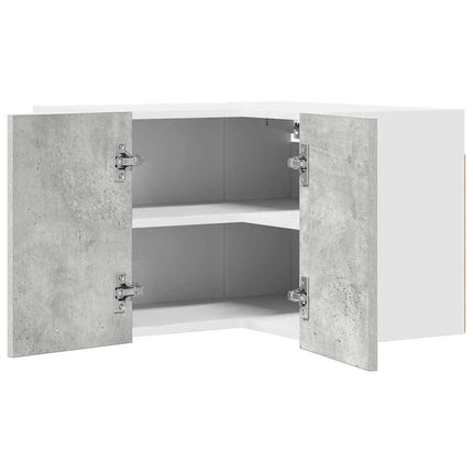 Hängande skåp Betonggrå och vit 57 x 57 x 40 cm Konstruerat trä