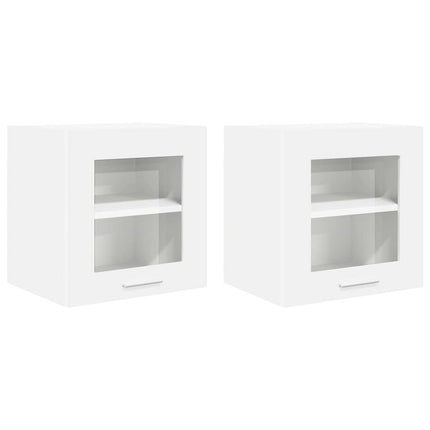 Hängande skåp 2 pcs Vit 40 x 31 x 40 cm Konstruerat trä