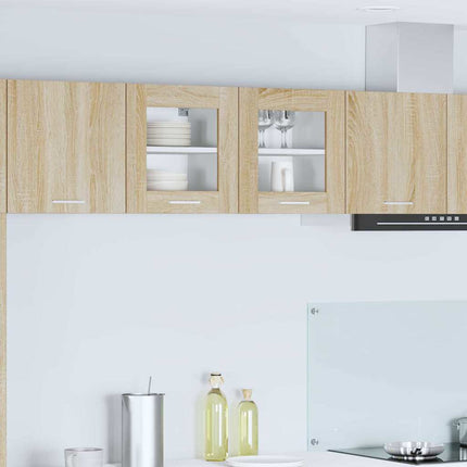 Hängande skåp 2 pcs Sonoma-ek 40 x 31 x 40 cm Konstruerat trä