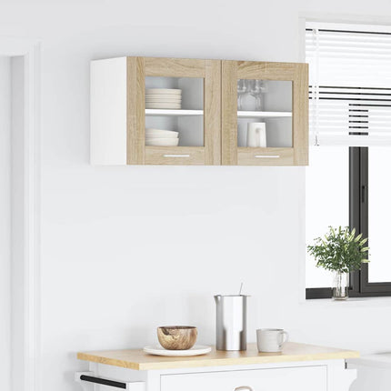 Hängande skåp 2 pcs Sonoma-ek 40 x 31 x 40 cm Konstruerat trä