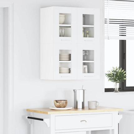 Hängande skåp 2 pcs Vit 60 x 31 x 40 cm Konstruerat trä