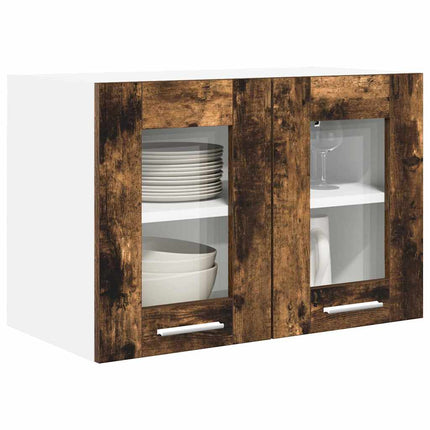 Hängande skåp 2 pcs Rökt ek 60 x 31 x 40 cm Konstruerat trä