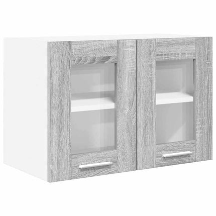 Hängande skåp 2 pcs Grå Sonoma 60 x 31 x 40 cm Konstruerat trä