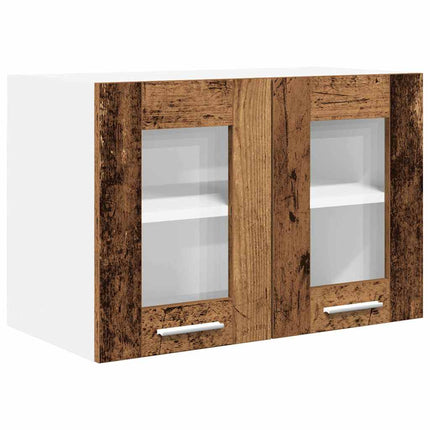 Hängande skåp 2 pcs Gammalt trä 60 x 31 x 40 cm Konstruerat trä