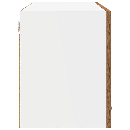 Hängande skåp 2 pcs Gammalt trä 60 x 31 x 40 cm Konstruerat trä