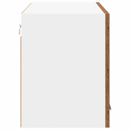 Hängande skåp Gamla trä och vit 80 x 31 x 40 cm Konstruerat trä