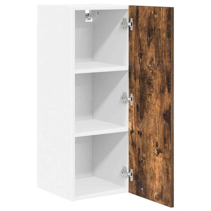 Hängande skåp Riga 2 pcs Rökt ek och vit 30 x 31 x 80 cm