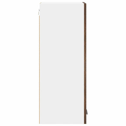 Hängande skåp Riga 2 pcs Rökt ek och vit 30 x 31 x 80 cm