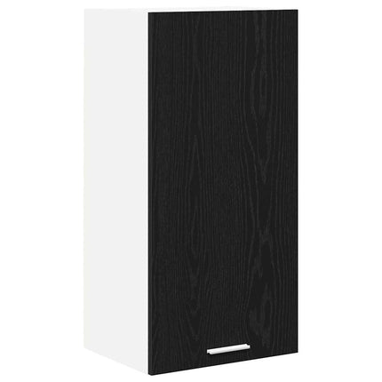 Hängande skåp Svart ek och vit 40 x 31 x 80 cm Konstruerat trä