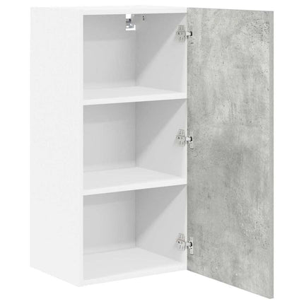 Hängande skåp Betonggrå och vit 40 x 31 x 80 cm Konstruerat trä