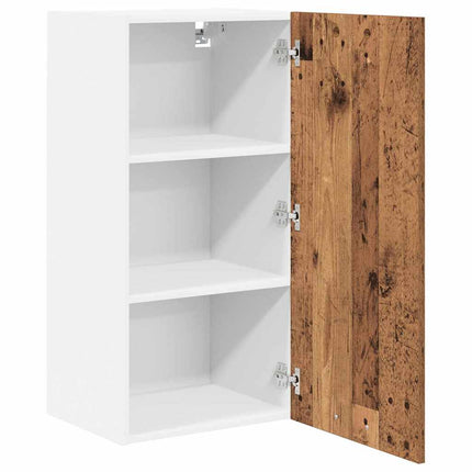 Hängande skåp Gamla trä och vit 40 x 31 x 80 cm Konstruerat trä