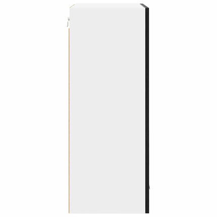 Hängande skåp Svart ek och vit 50 x 31 x 80 cm Konstruerat trä