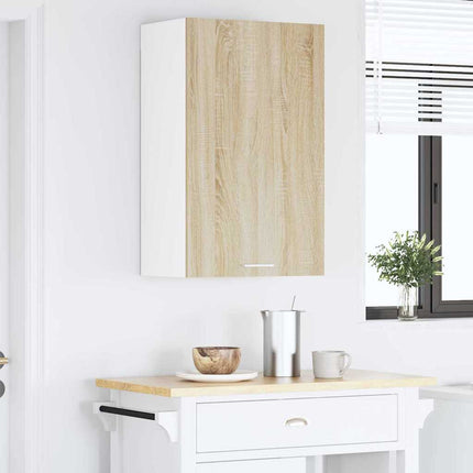 Hängande skåp Sonoma ek och vit 50 x 31 x 80 cm Konstruerat trä