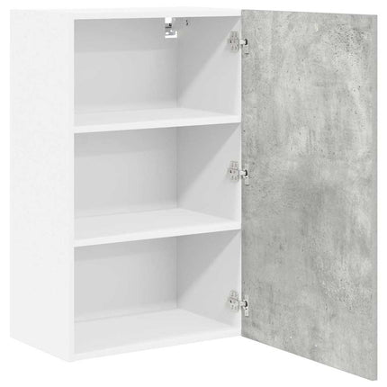 Hängande skåp Betonggrå och vit 50 x 31 x 80 cm Konstruerat trä