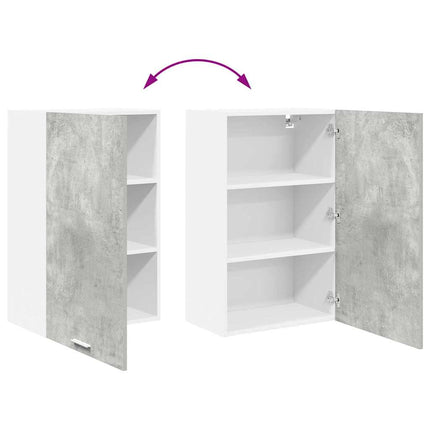 Hängande skåp Betonggrå och vit 50 x 31 x 80 cm Konstruerat trä