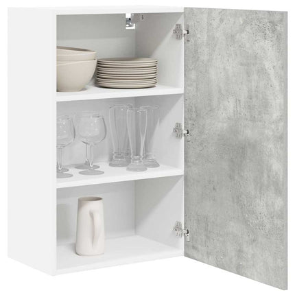 Hängande skåp Betonggrå och vit 50 x 31 x 80 cm Konstruerat trä
