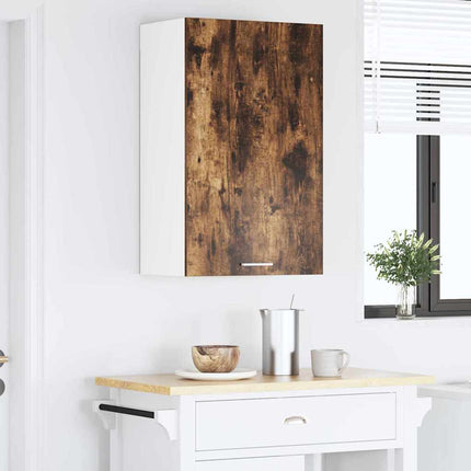 Hängande skåp Rökt ek och vit 50 x 31 x 80 cm Konstruerat trä