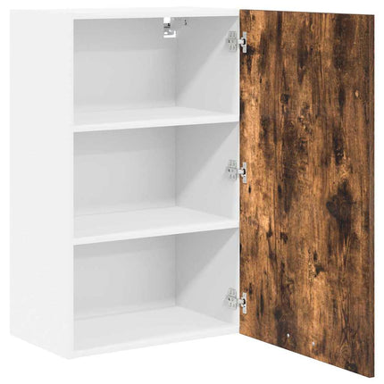 Hängande skåp Rökt ek och vit 50 x 31 x 80 cm Konstruerat trä
