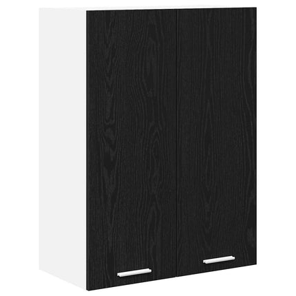 Hängande skåp Svart Ek 60 x 31 x 80 cm Konstruerat trä