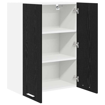 Hängande skåp med dörr Svart Ek 60 x 31 x 80 cm Konstruerat trä