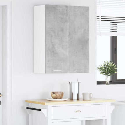 Hängande skåp Betonggrå 60 x 31 x 80 cm Konstruerat trä