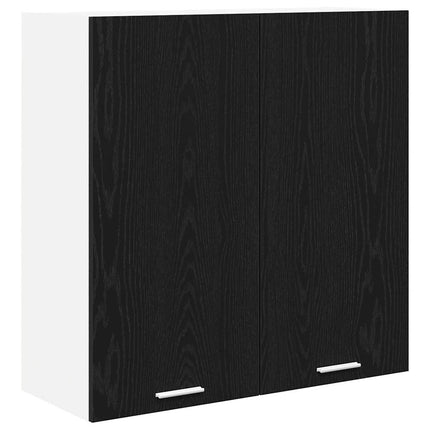 Hängande skåp Svart Ek 80 x 31 x 80 cm Konstruerat trä