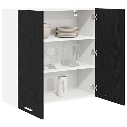Hängande skåp Svart Ek 80 x 31 x 80 cm Konstruerat trä