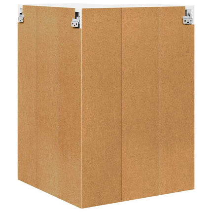 Hängande skåp Svart ek och vit 57 x 57 x 80 cm Konstruerat trä