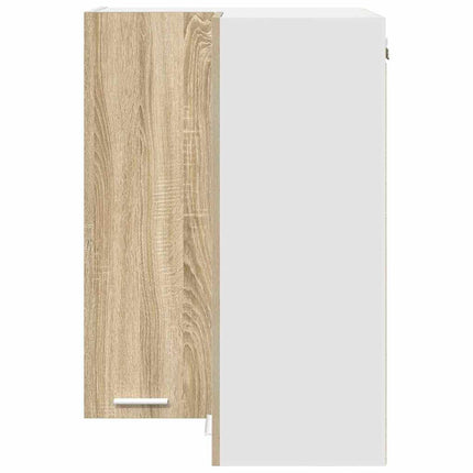 Hängande skåp Sonoma ek och vit 57 x 57 x 80 cm Konstruerat trä