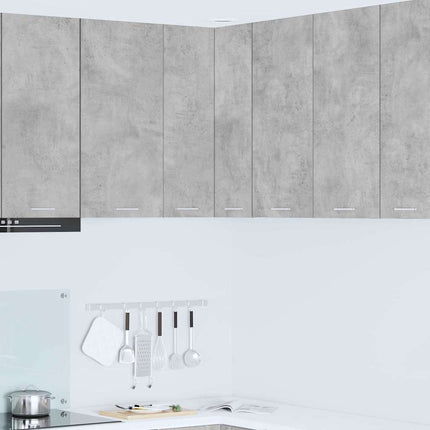 Hängande skåp Betonggrå och vit 57 x 57 x 80 cm Konstruerat trä