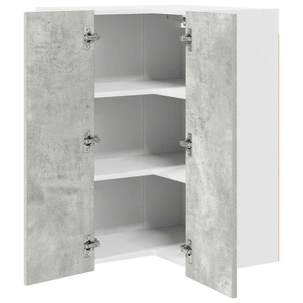 Hängande skåp Betonggrå och vit 57 x 57 x 80 cm Konstruerat trä