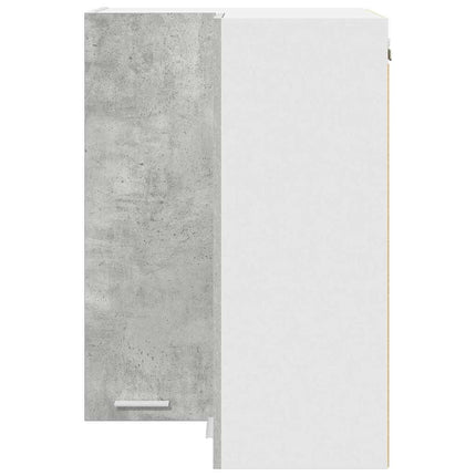 Hängande skåp Betonggrå och vit 57 x 57 x 80 cm Konstruerat trä