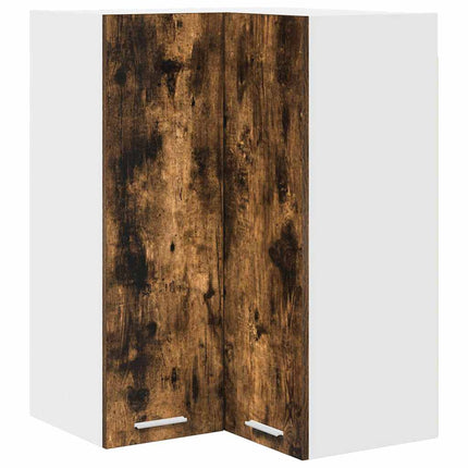 Hängande skåp Rökt ek och vit 57 x 57 x 80 cm Konstruerat trä