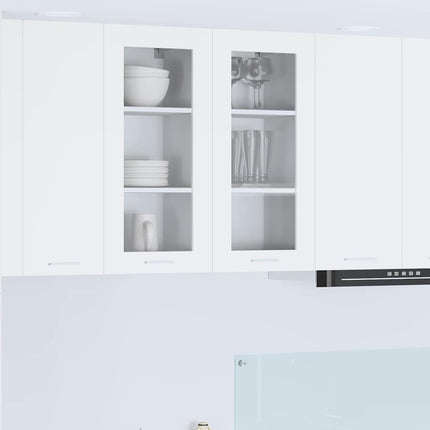 Hängande skåp 2 pcs Vit 40 x 31 x 80 cm Konstruerat trä