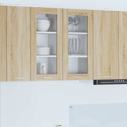 Hängande skåp 2 pcs Sonoma-ek 40 x 31 x 80 cm Konstruerat trä