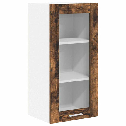 Hängande skåp med dörr Rökt ek 40 x 31 x 80 cm Konstruerat trä