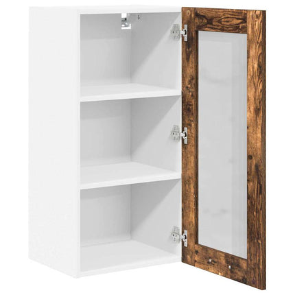 Hängande skåp 2 pcs Rökt ek 40 x 31 x 80 cm Konstruerat trä