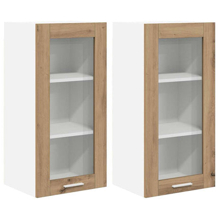 Hängande skåp 2 pcs Artisan Ek 40 x 31 x 80 cm Konstruerat trä