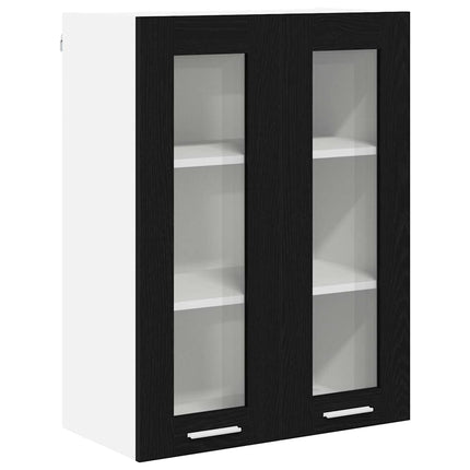 Hängande skåp med dörr Svart Ek 60 x 31 x 80 cm Konstruerat trä