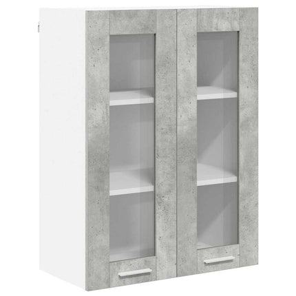 Hängande skåp Betonggrå 60 x 31 x 80 cm Konstruerat trä