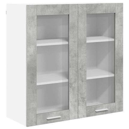 Hängande skåp Betonggrå 80 x 31 x 80 cm Konstruerat trä