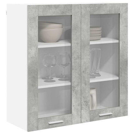 Hängande skåp Betonggrå 80 x 31 x 80 cm Konstruerat trä