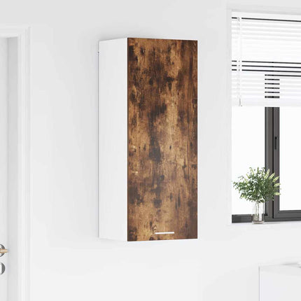 Hängande skåp med dörr Rökt ek 40 x 31 x 100 cm Konstruerat trä