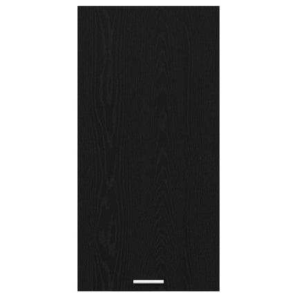 Hängande skåp Svart ek och vit 50 x 31 x 100 cm Konstruerat trä